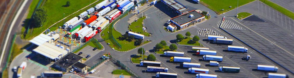 Eurotunnel truck park