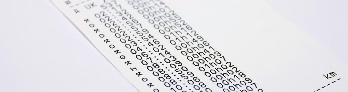 Tachograph print out